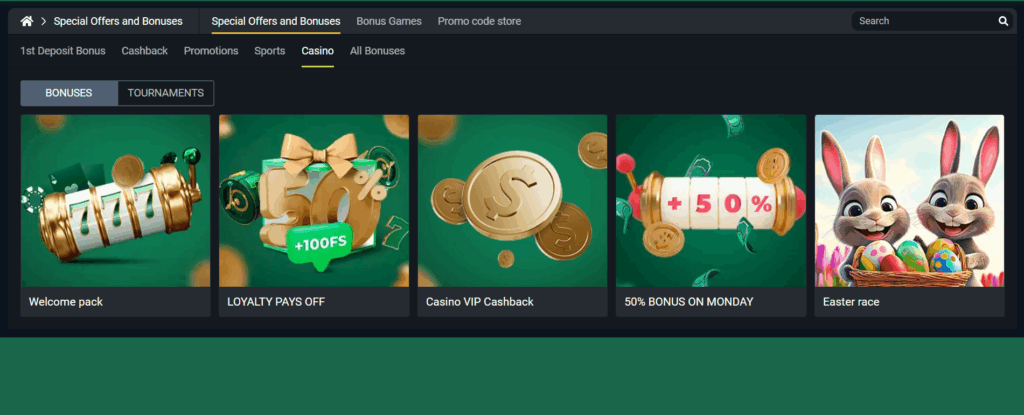 Unusual bonuses for users Betwinner