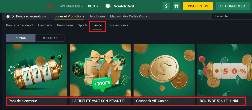 Des bonus inhabituels pour les utilisateurs